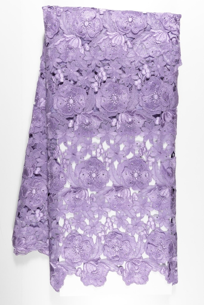 Embroidered allover with strass