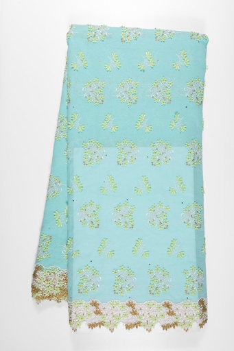 Embroidered allover with strass
